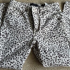 Banana Republic High-Rise Skinny Animal Print Pants
